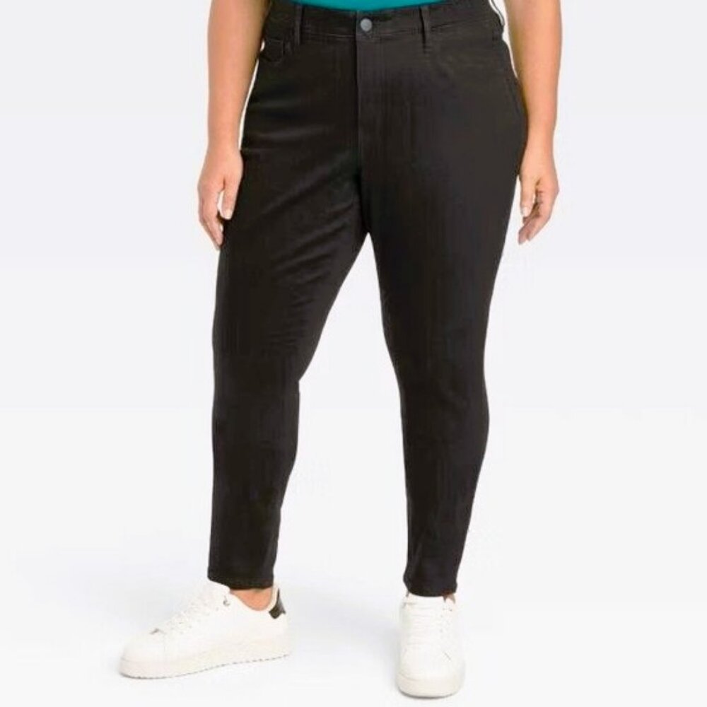 Ava & Viv High Rise Skinny Black Jeans Stretchy Denim Fabric NWT Size 20